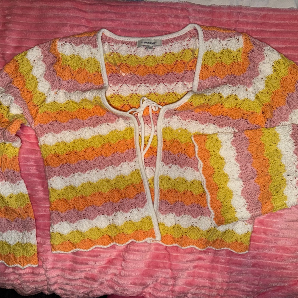 Francesca's Collections Multicolor Striped Cardigan
